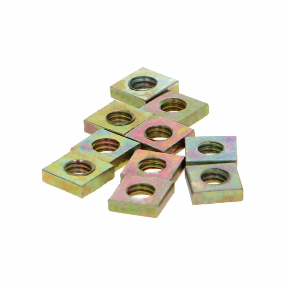 MroMax M4 x 7 x 2 mm dadi quadrati in acciaio al carbonio zincato 20 pz