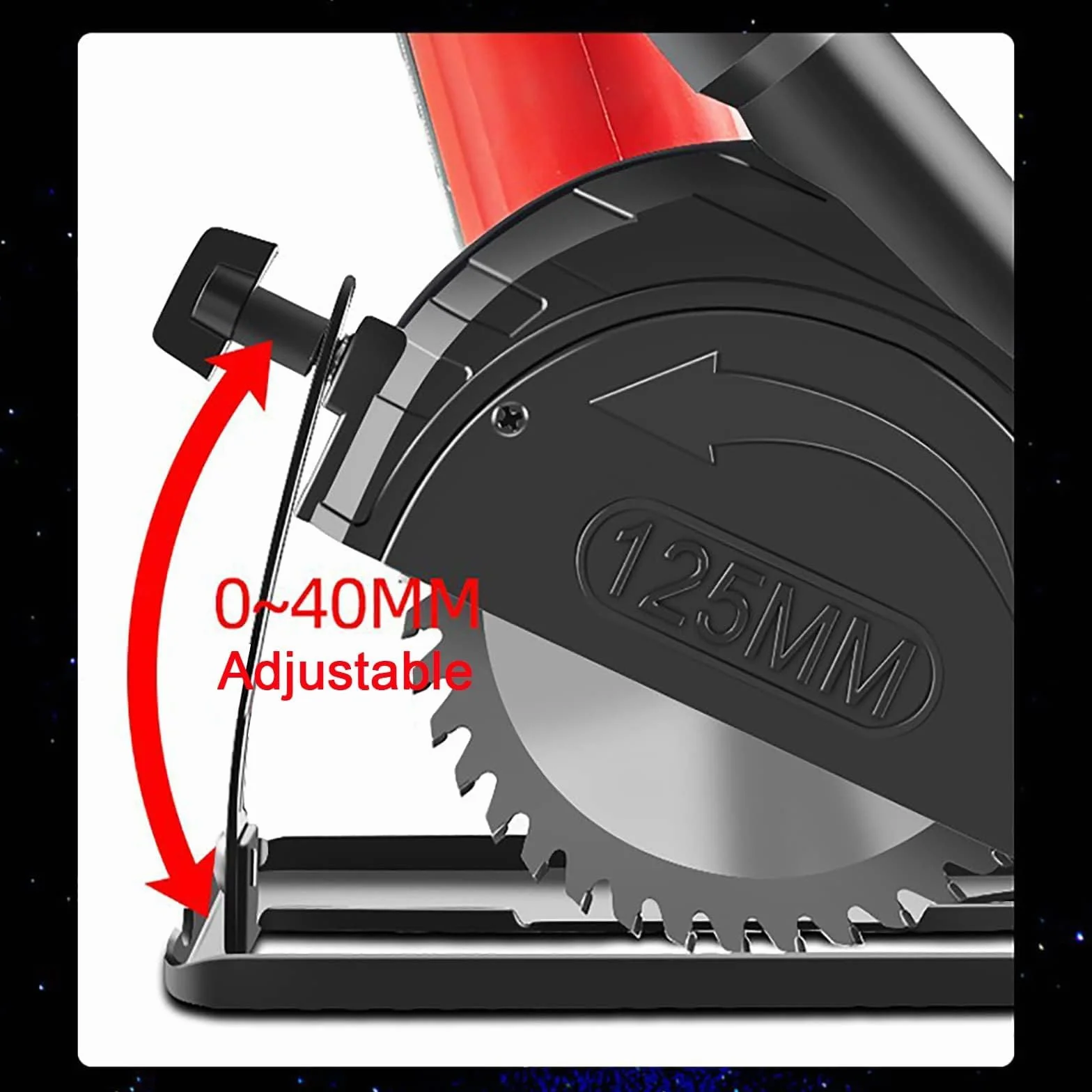 Kit de Soporte para Amoladora Angular 100-125 mm, Ángulo Ajustable, Profundidad de Corte 0-40 mm