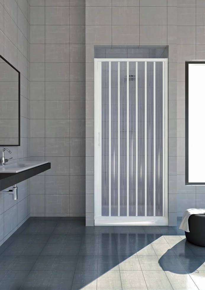 Rollplast Box Doccia a Soffietto PVC 90x185 cm Bianco/Trasparente