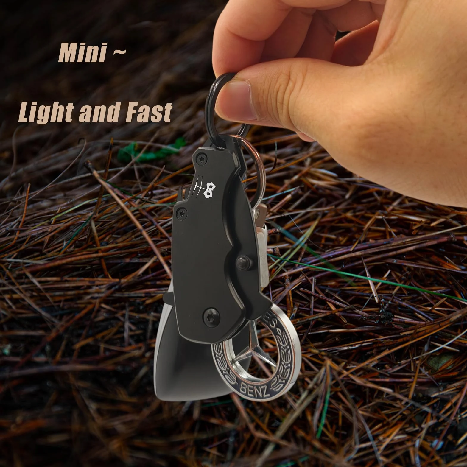Coltello Piccolo Tascabile EDC Portachiavi Multifunzione Apribottiglie Pieghevole