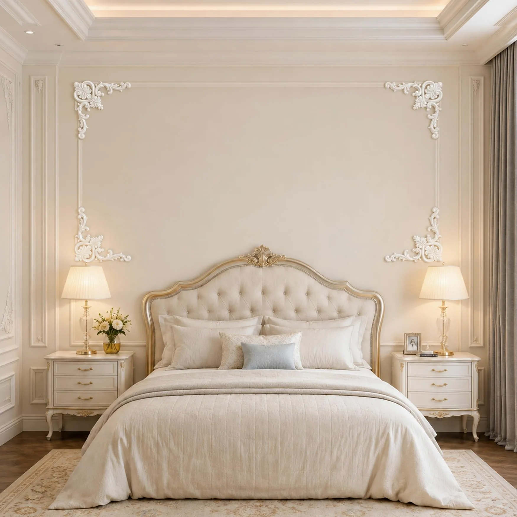 4 PCS Angolari Decorativi per Pareti E Soffitti in PU Modanature Angolari 3D con Decorazioni Floreali Profili Decorativi Verniciabili per Cornici E Angoli Elegante Finitura