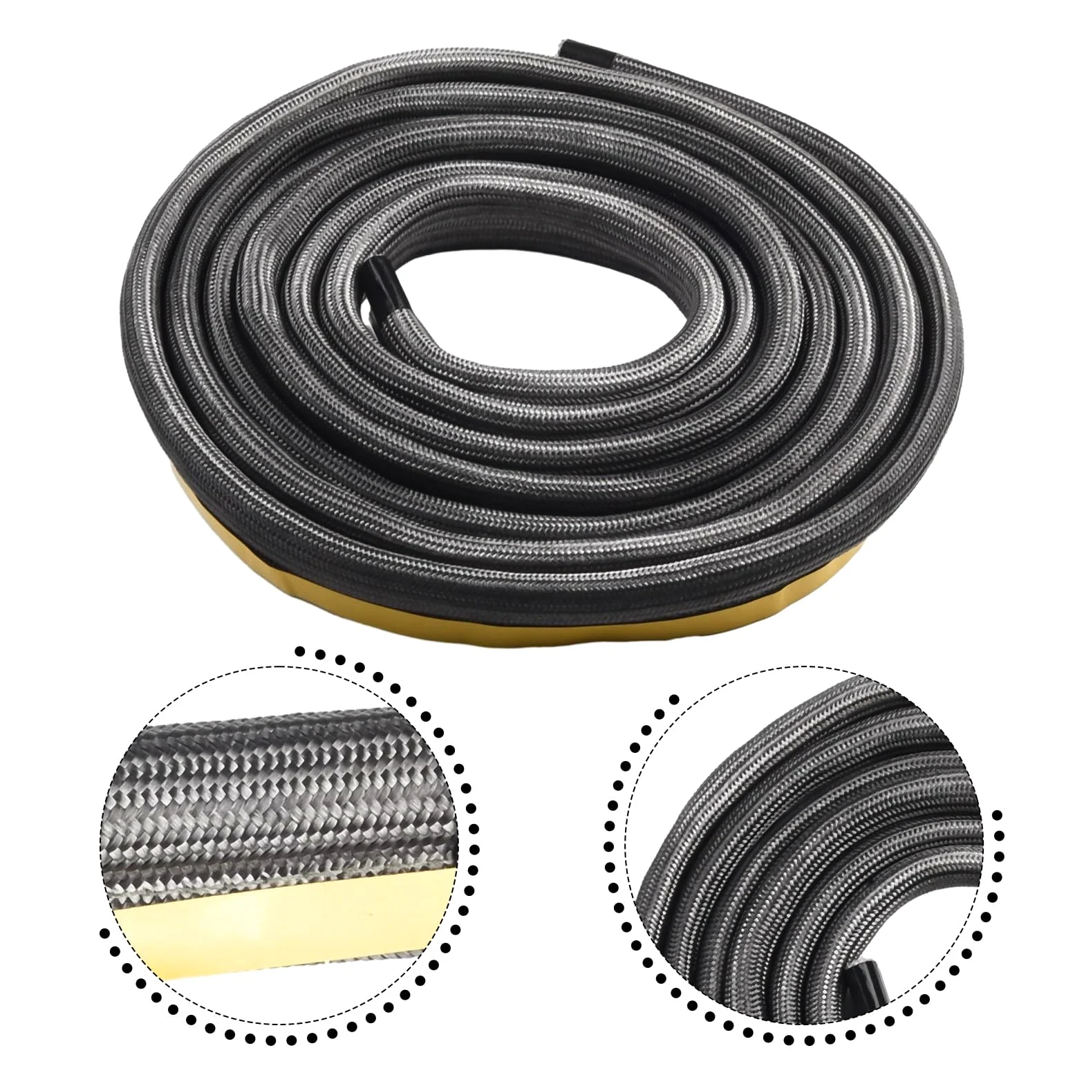 Guarnizione Stufa a Legna 1 corda sigillante for camino da 10 mm | Cavo autoadesivo in fibra di vetro for porta della stufa a legna 2/3,0 m(3.0m)