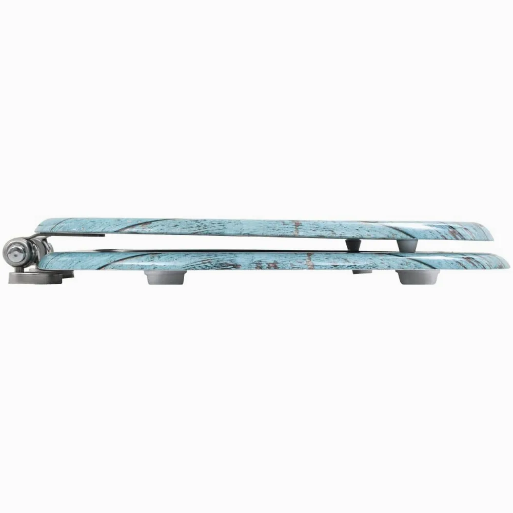 Tavoletta copriwater con abbassamento automatico, in MDF, design legno anticato, robuste cerniere in zinco cromato, larghezza regolabile 12-20 cm, adatto per comuni