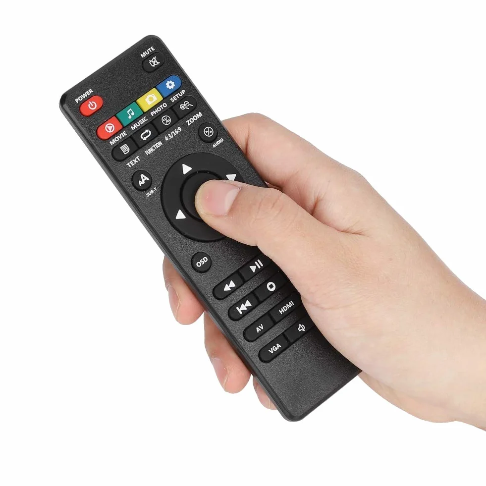 Mini Full HD 1080P Multi Media Player Uscita HDMI/AV, Lettore video audio HD con telecomando e cavo AV, Supporta MMC/SD/MS/SDHC(EU)