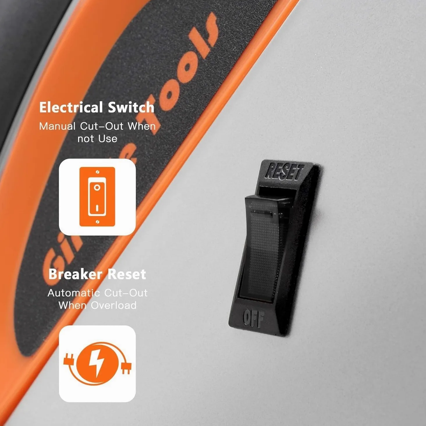 Avvolgicavo retrattile, 50 piedi 12AWG/3C SJT, avvolgicavo for prolunga resistente, montaggio a parete/soffitto(14AWG 50FT)