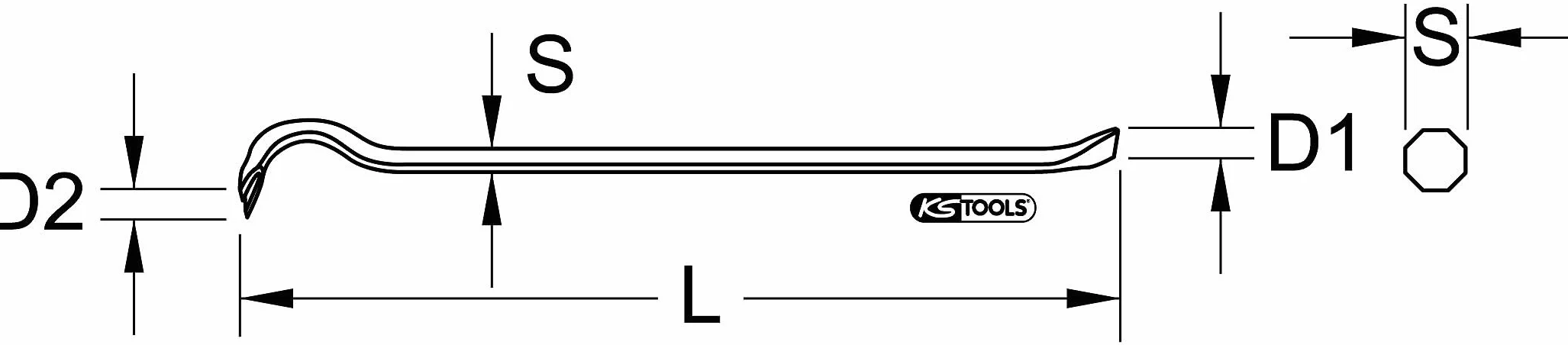 KS Tools Levachiodi 600 mm