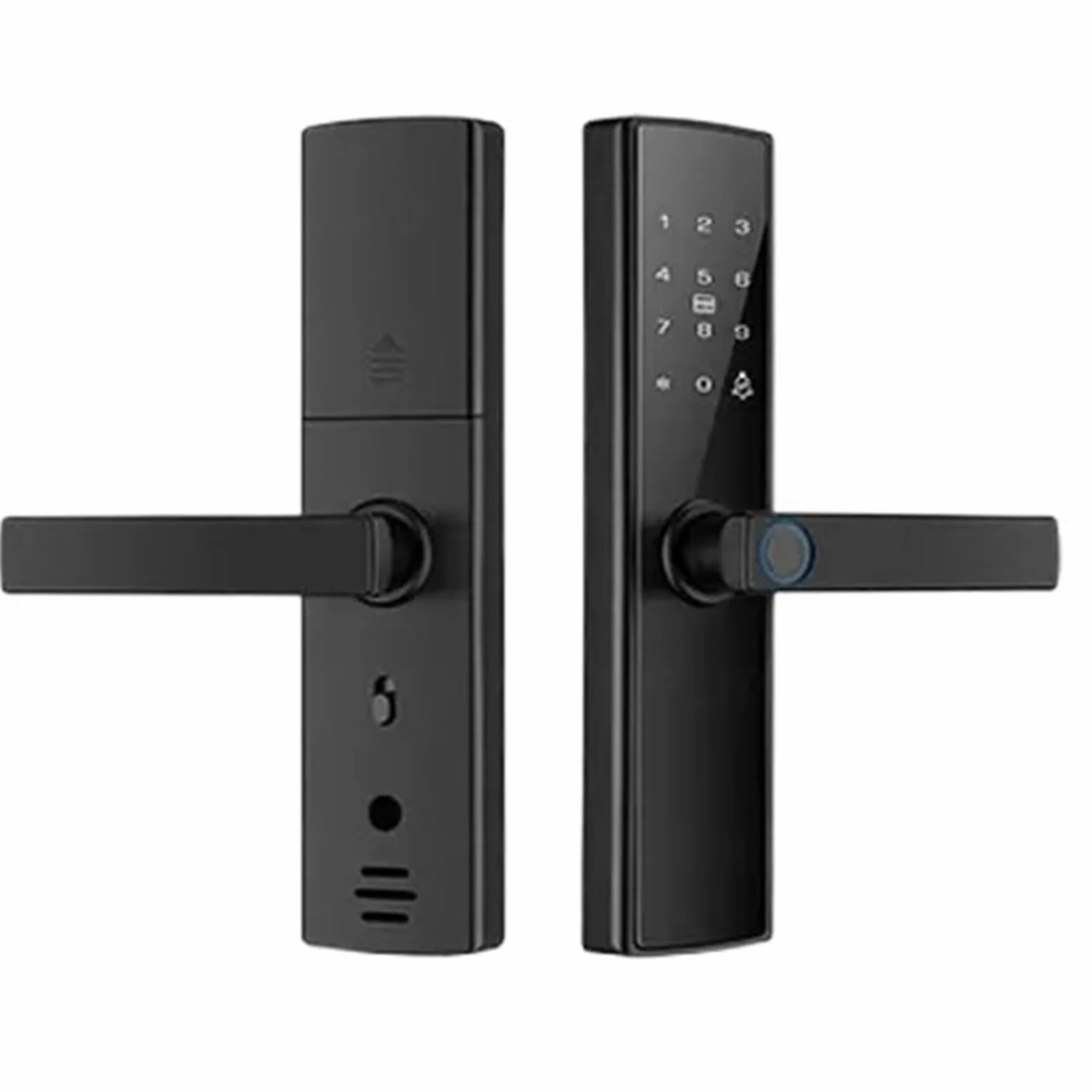 Serratura elettronica Smart Lock con blocco delle impronte digitali 5 in 1 Accesso senza chiave tramite impronta digitale/Cod/Card/App,Protezione intelligente affidabile(22x195(50 50))