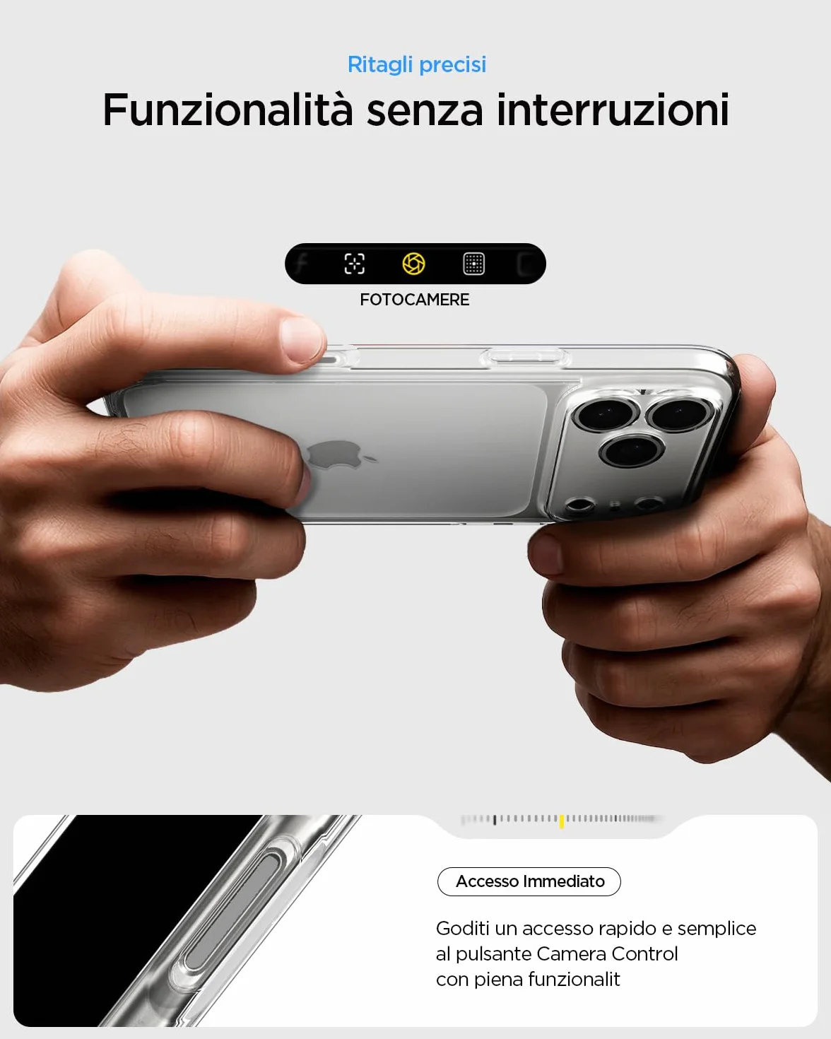 Spigen Cover Ultra Hybrid Compatibile con iPhone 17 Pro Max - Trasparente