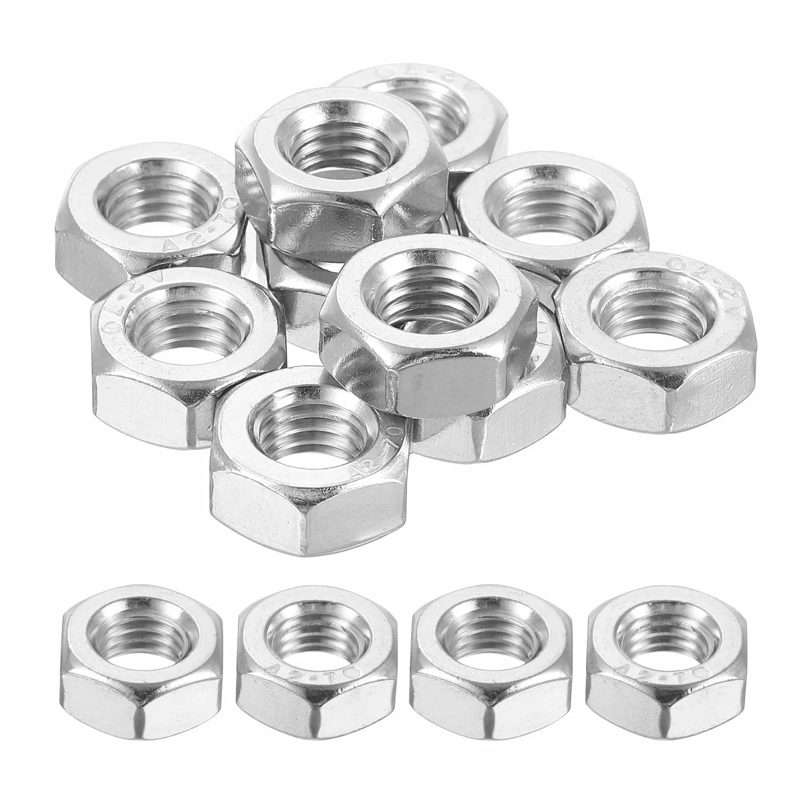 QUARKZMAN M10x1,5mm Nakrętka Sześciokątna 304 Stal Nierdzewna Lewa 10szt