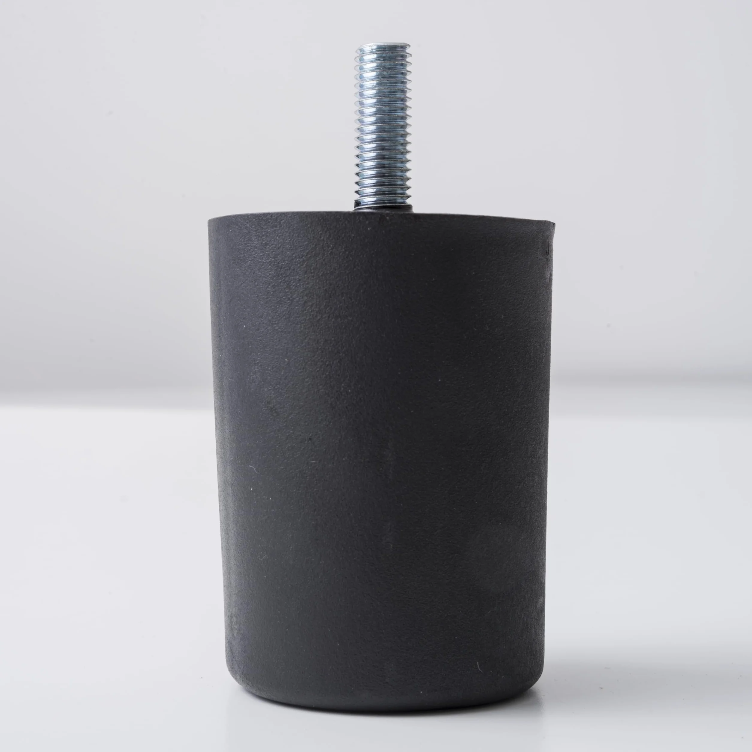 IPEA Set di 4 Piedini in Plastica Nera per Divani e Mobili 80 mm