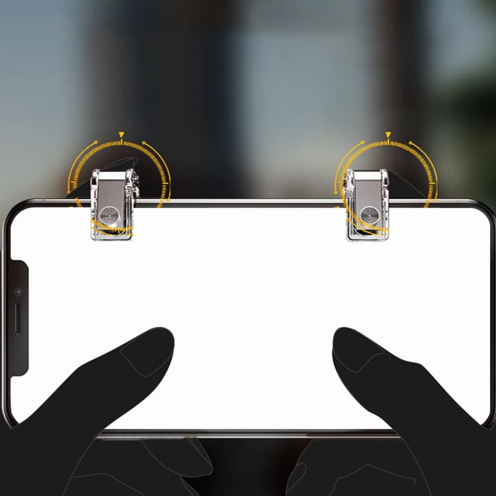 UKCOCO 1 Paio Manufatto di Pollo Telefoni Portafiltro Telefono La Chiamata Comode Maniglie di Gioco Nuovi Trigger di Gioco Controller di Gioco Durevoli Metallo Cellulare Pieghevole R11