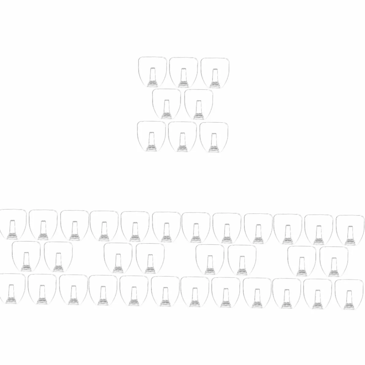 Mikikit 40pezzi Ganci Adesivi Trasparenti Da Parete Da Ganci Pratici Per Asciugamani e Accessori Cucina e Bagno Resistenti Su Superfici Lisce