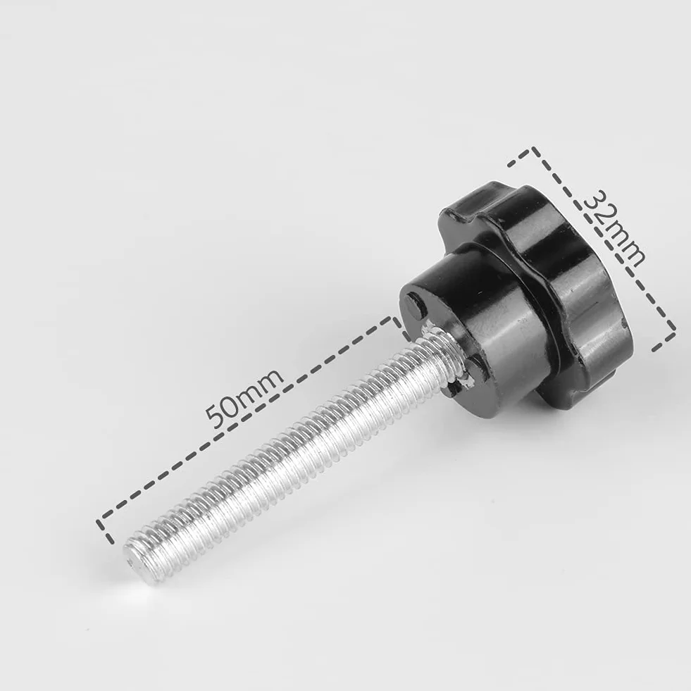 Vegena Vite a Stella M8 x 50 mm, 10 Pezzi, Dado Nero per Macchina Utensili