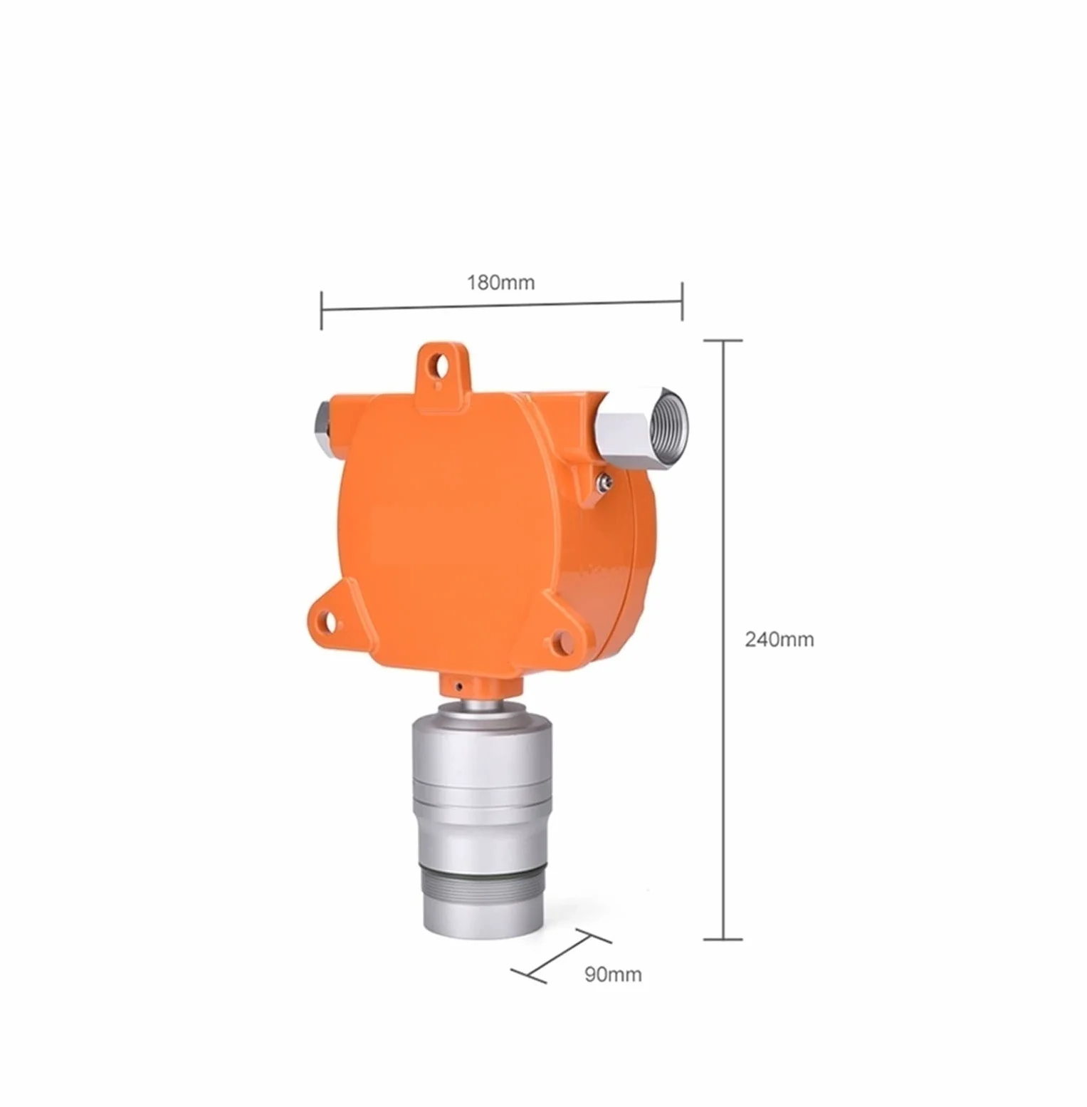 Monitor gas, rilevatore perdite gas, Rilevatore di gas di fosfina fissa PH3 Tester di concentrazione Rilevatore di gas tossico 0-100 ppm, 0-1000ppm, giallo per casa, camper, fognatura(0-100ppm)