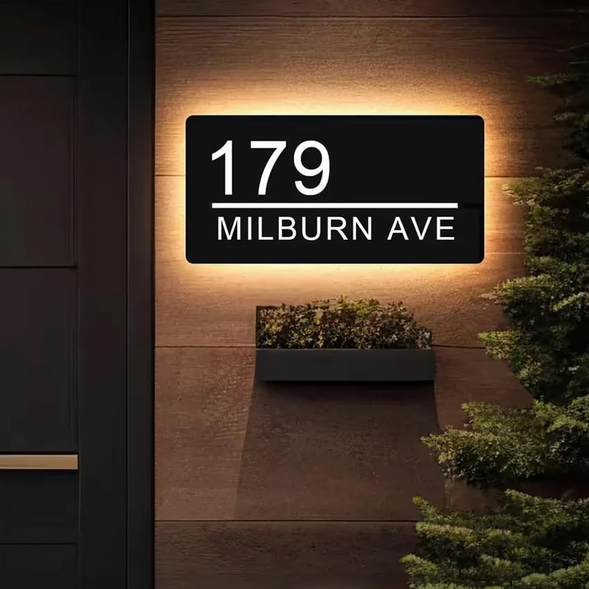 Targhe LED Personalizzate Per Esterni Per Case Moderne, Numeri Civici Personalizzati, Insegne Luminose In Acrilico 3D Per Porte, Giardini, Cortili, Case E Hotel(8x16in)
