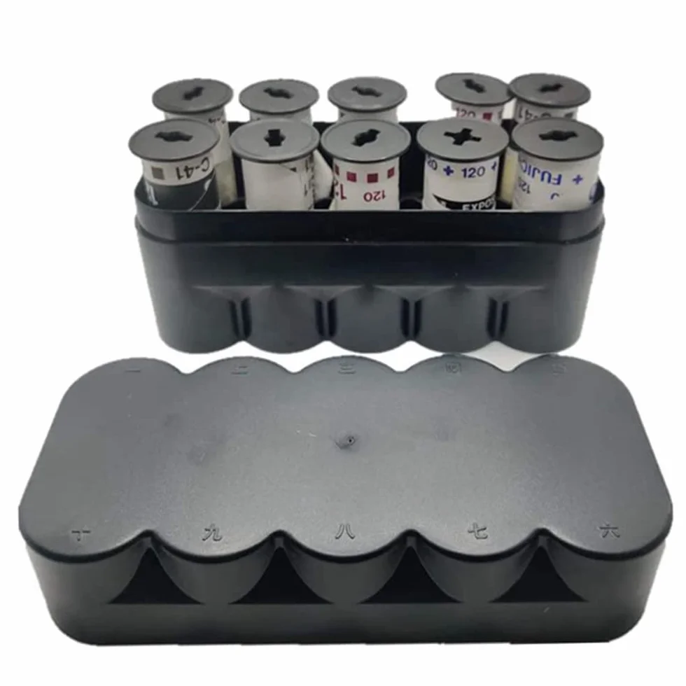 1 pezzo 120 film plastica contenitore fino a 10 rotoli film pellicola camera scura attrezzature