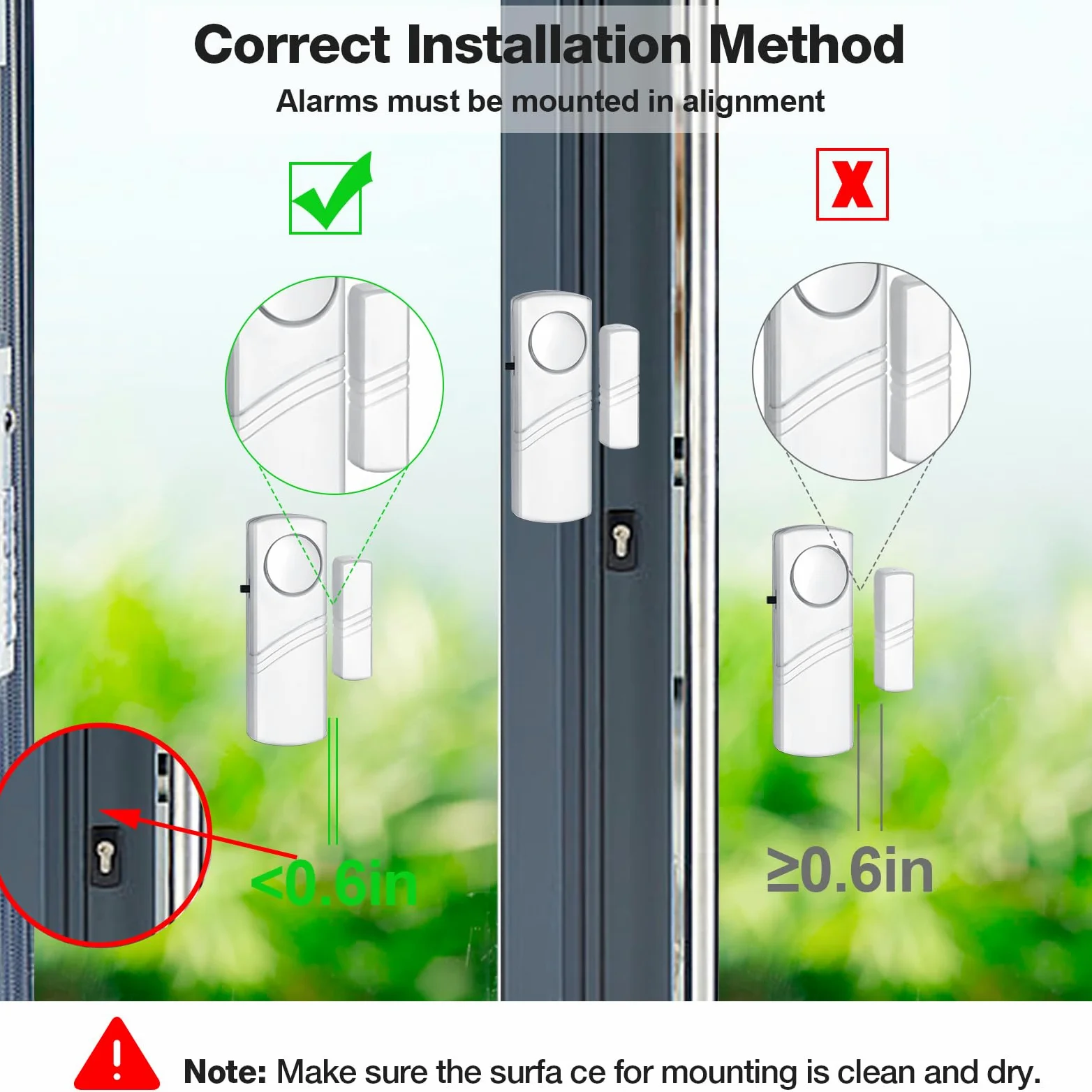 Allarme di sicurezza per porte e finestre, 90 dB, senza fili, con sensore antifurto, per la sicurezza dei bambini, facile installazione, per ufficio, casa, finestra, piscina (confezione da 16)
