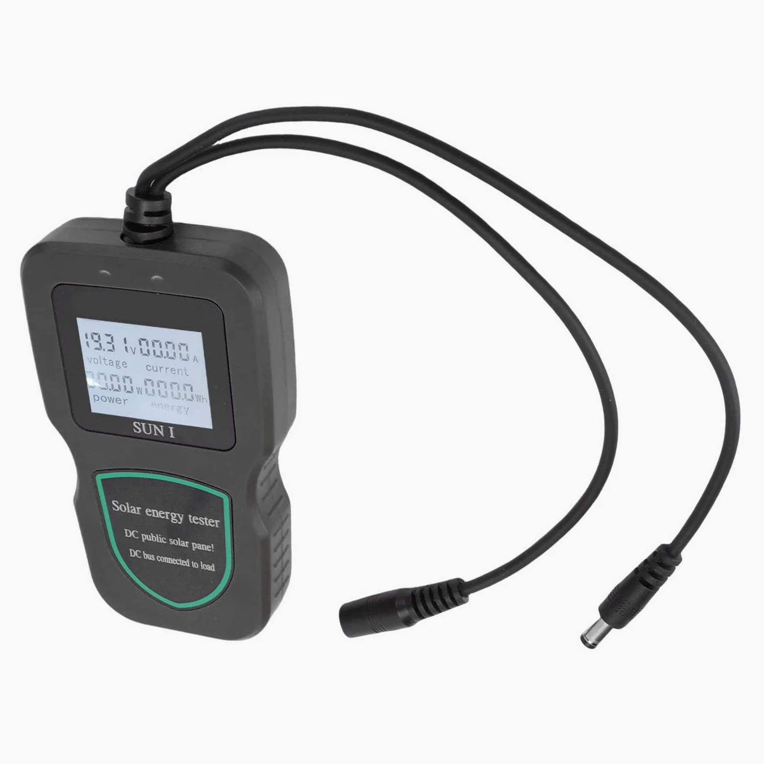 Tester per Pannelli Solari, Materiale ABS, Multimetro MPPT Ad Alta Precisione per Test di Pannelli Solari Fotovoltaici, Ampio Schermo LCD per Professionisti e Appassionati (BLACK)