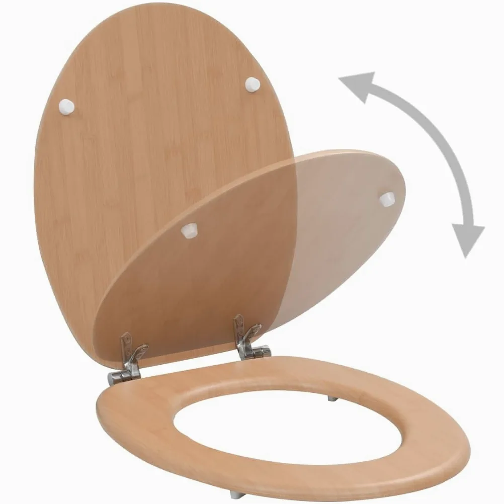 Sedile WC con coperchio in MDF design bambù 02_0002897