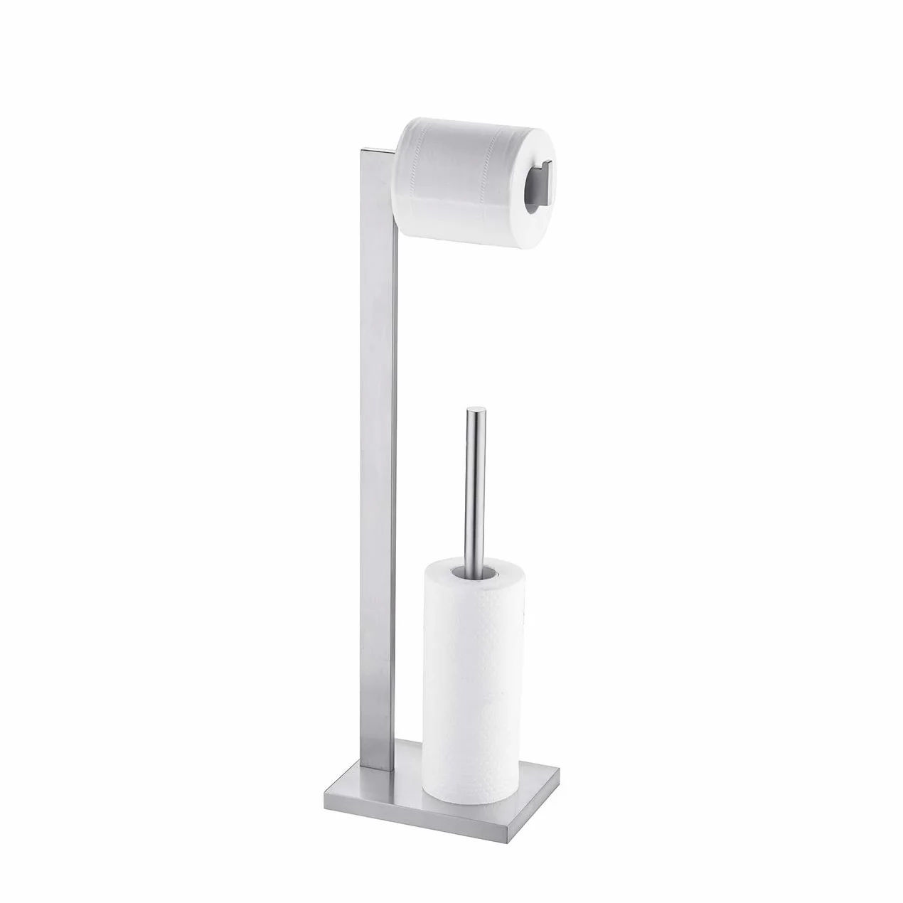 Hoooh TPS104S2-BN - Porta carta igienica autoportante in acciaio inox SUS 304 con finitura spazzolata, TPS104S2-BN