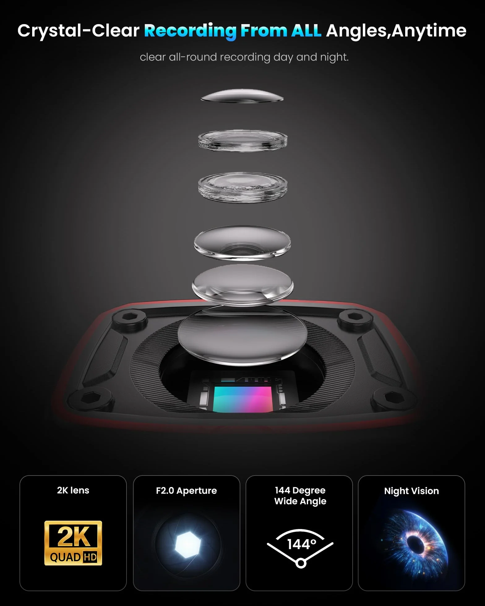 AKEEYO AKY-710Lite Telecamera per Moto/Bicicletta Telecamera WiFi 2K30FPS con Ultra HD, Impermeabile IP66 con Registrazione in Loop e di Emergenza, Monitoraggio Parcheggio, Batteria Estesa da 7,5 Ore