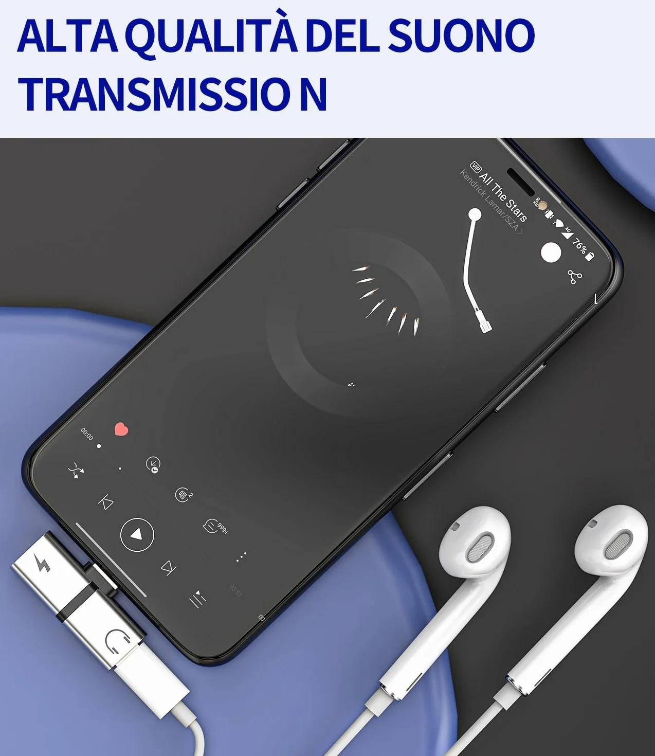 Adattatore Lightning Jack Cuffie(2pack)per iPhone 14 13 Pro Max per Apple MFi Certified Cavo Caricatore Aux Audio Dongle per iPad Autoradio Cavetto Accessori Doppio Lighting Headphone Ricarica Adapter