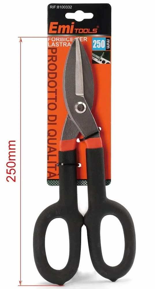 Cesoie per Lamiera 250mm Forbici da Lattoniere Taglio Dritto