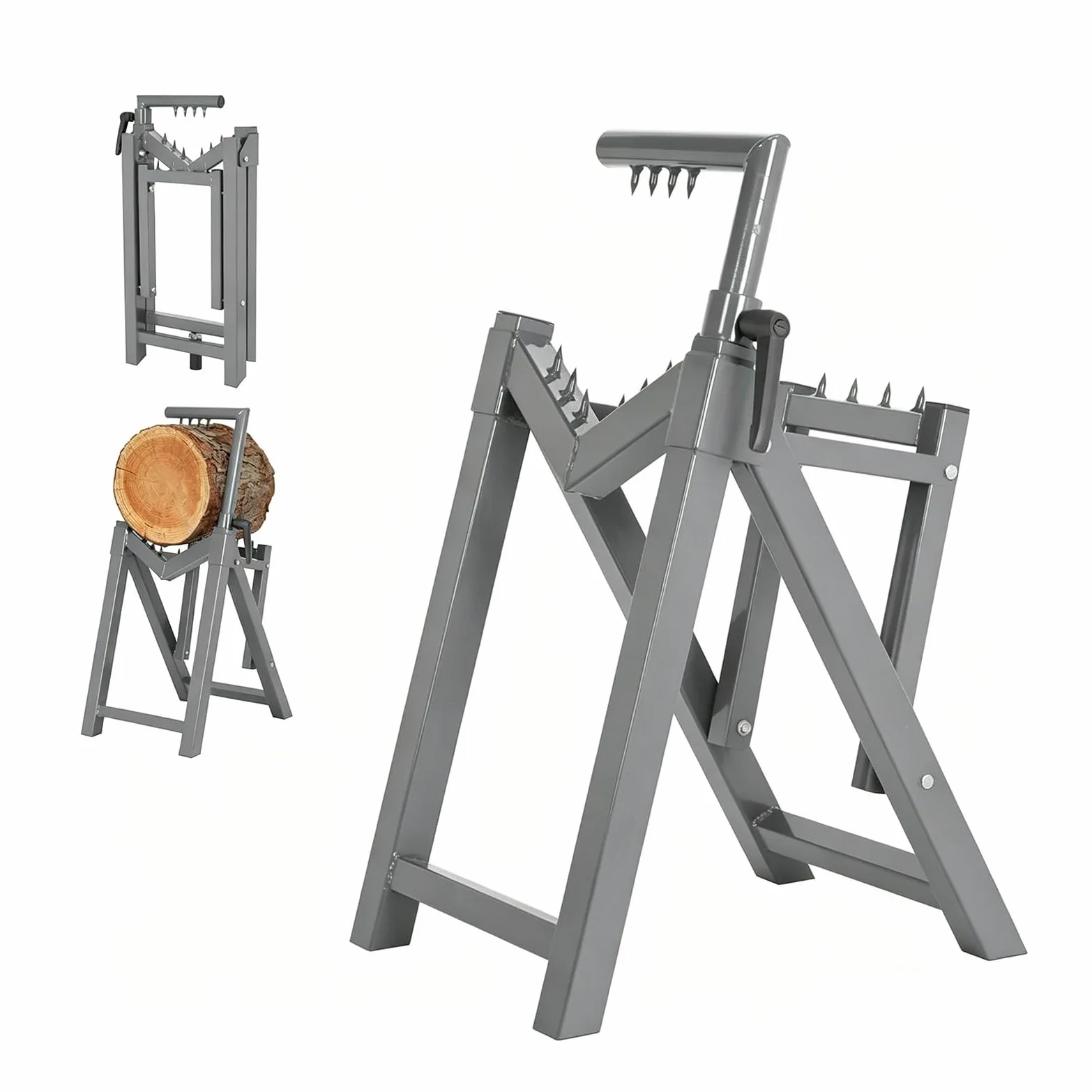 Yinian Cavalletto per Motosega Supporto per Sega Cavalletto per Sega con Denti per Taglio Legna Cavalletto Taglialegna Cavalletti da Lavoro per Fai da Te, Garage e Giardino, Carico Massimo 300 kg