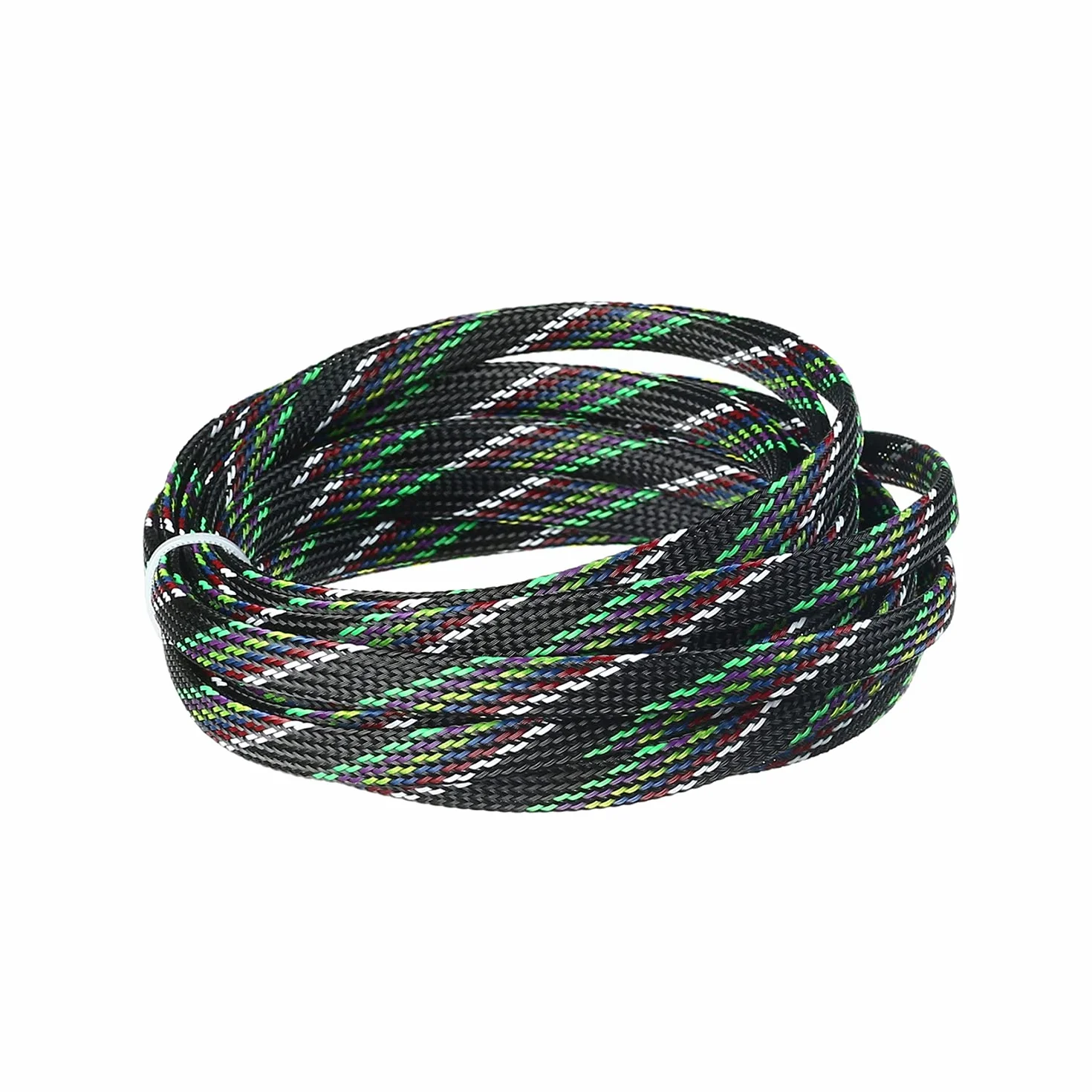 Othmro Guaina intrecciata espandibile in PET da 5 m, flessibile, multicolore, per cavi audio TV e PC da animali domestici che masticano e strappano