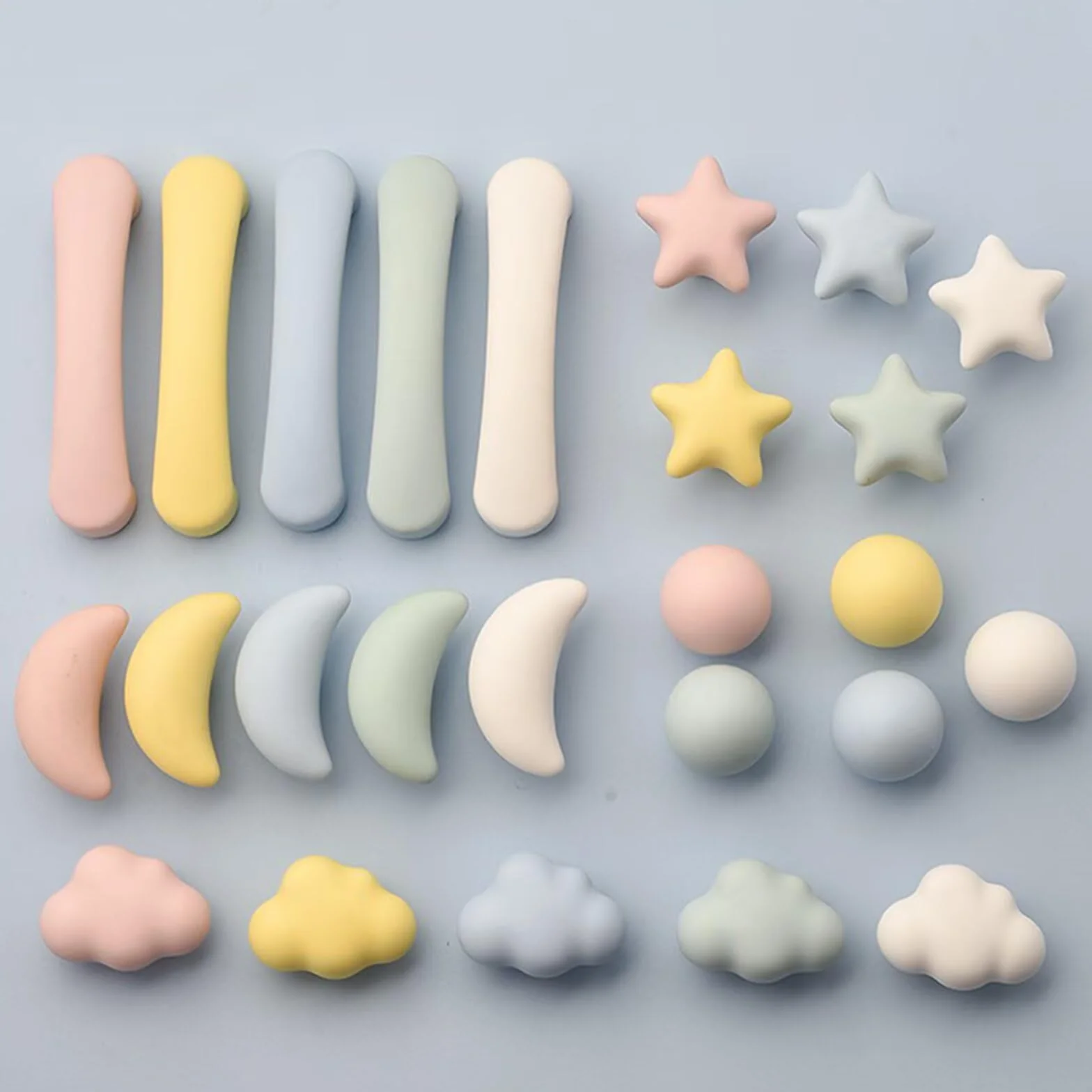 Pomelli in Ceramica a Forma di Nuvola, Maniglie per Cassetti e Porte, Confezione da 8