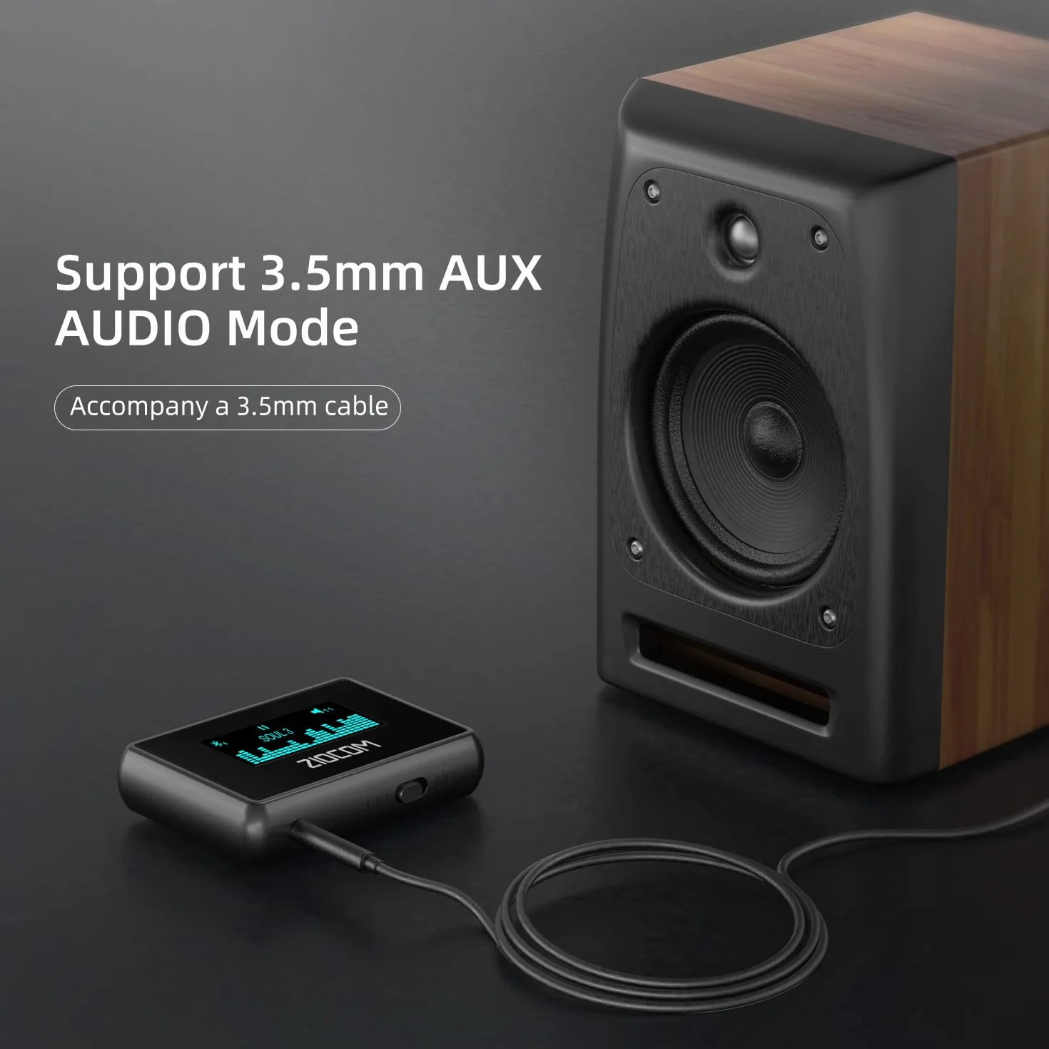 ZIOCOM Ricevitore Adattatore Bluetooth 30 Pin per iPod Bose SoundDock e Altri Altoparlanti Dock a 30 Pin, Schermo LCD Unico, Batteria Integrata, Supporta Simultaneamente 2 Dispositivi (Non per Auto)