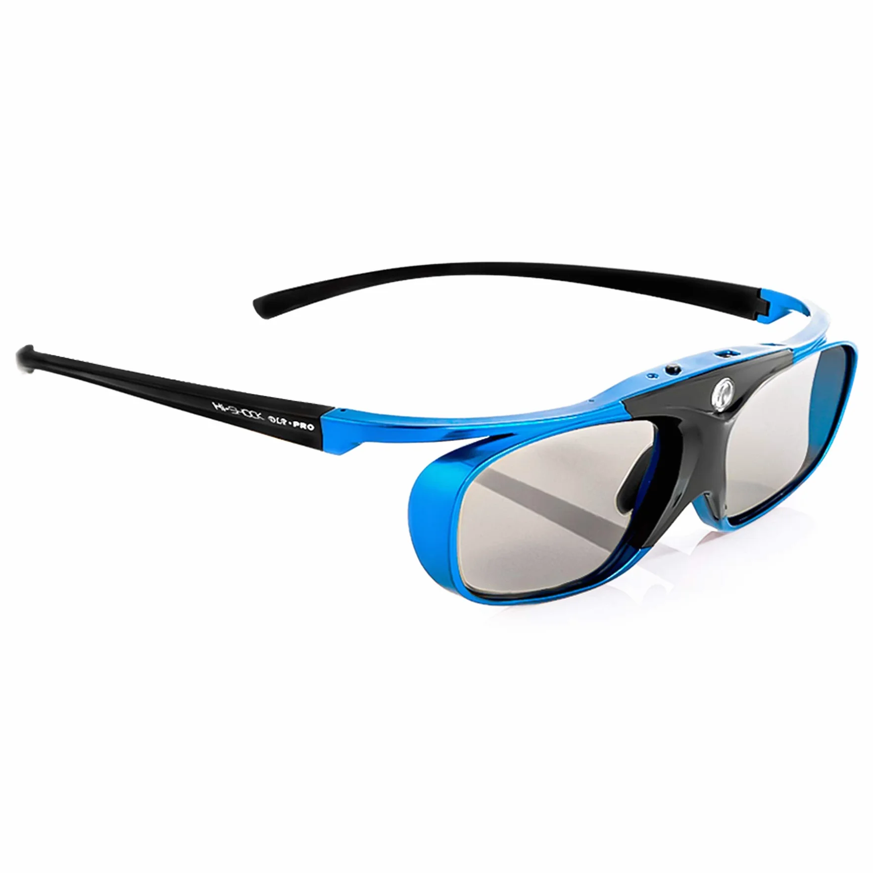 Hi-SHOCK DLP Pro Blue Heaven | Occhiali attivi DLP Link 3D - Compatibili con i proiettori DLP 3D di Acer, BenQ, Optoma, Viewsonic | Sostituzione per PPA5610 / E4W [96-200 Hz | 32g | Ricaricabile]