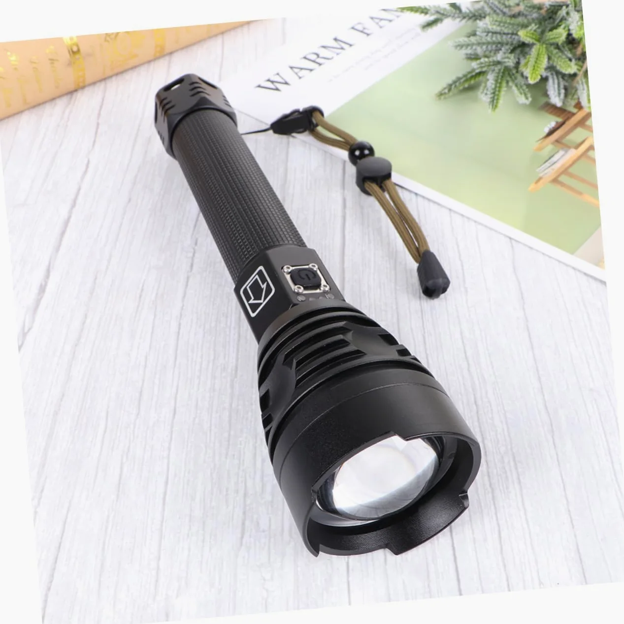 Gatuida Torcia Elettrica Ricaricabile USB XHP90 2500 Lumen Zoom Telescopico | Lega di Alluminio Resistente e , Ricarica Micro Usb, per Pesca e Campeggio, Formato Portatile