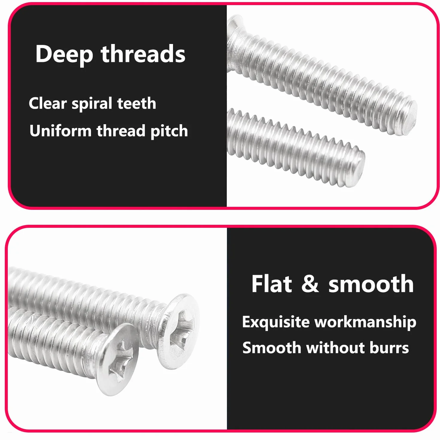 Viti a Testa Svasata M3x6mm Acciaio Inossidabile Phillips 20 Pezzi