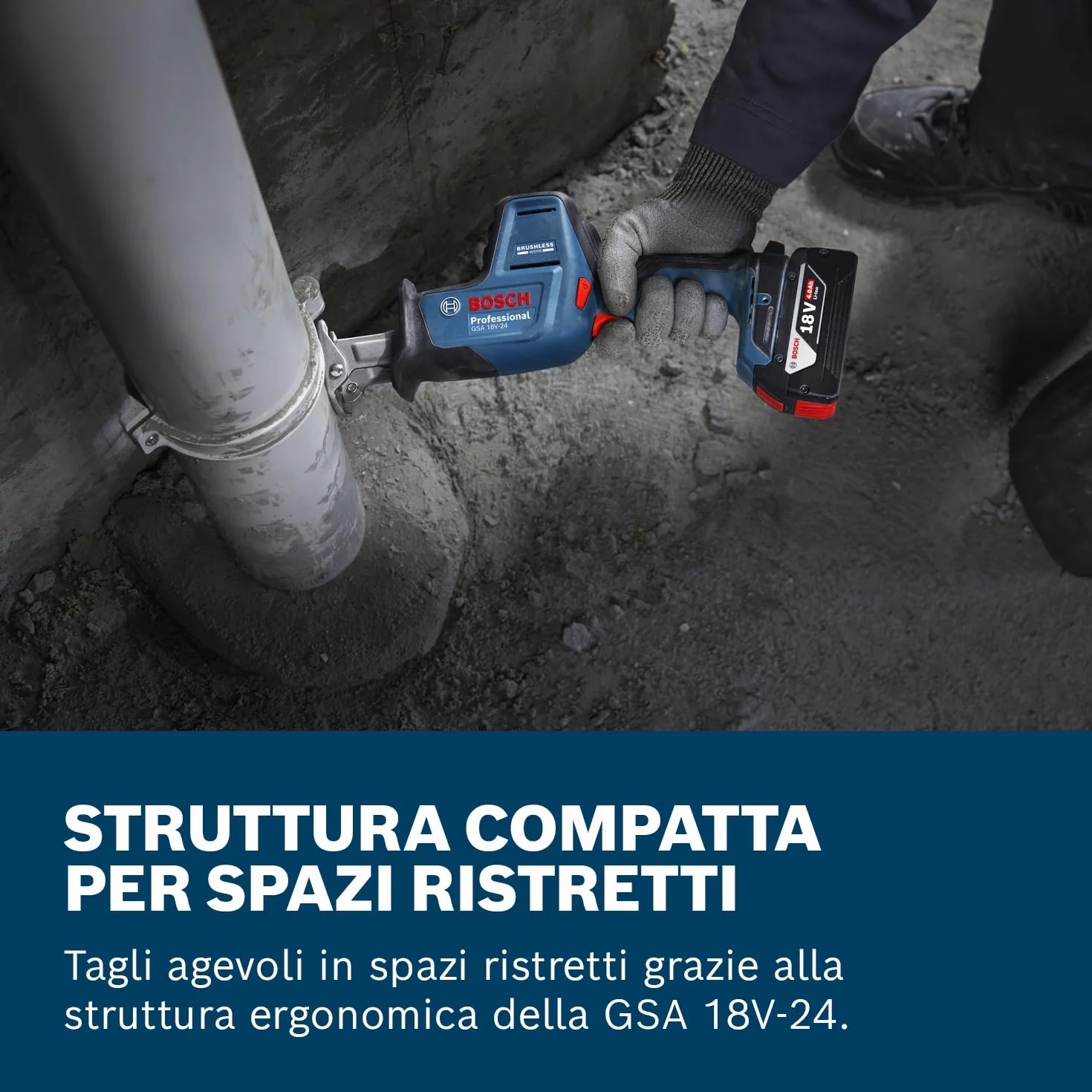 Bosch Professional 18V System Sega universale a batteria GSA 18V-24 (incl. S922EF, S2345X, kit di aggancio su scala, L-BOXX senza batteria/caricabatteria)