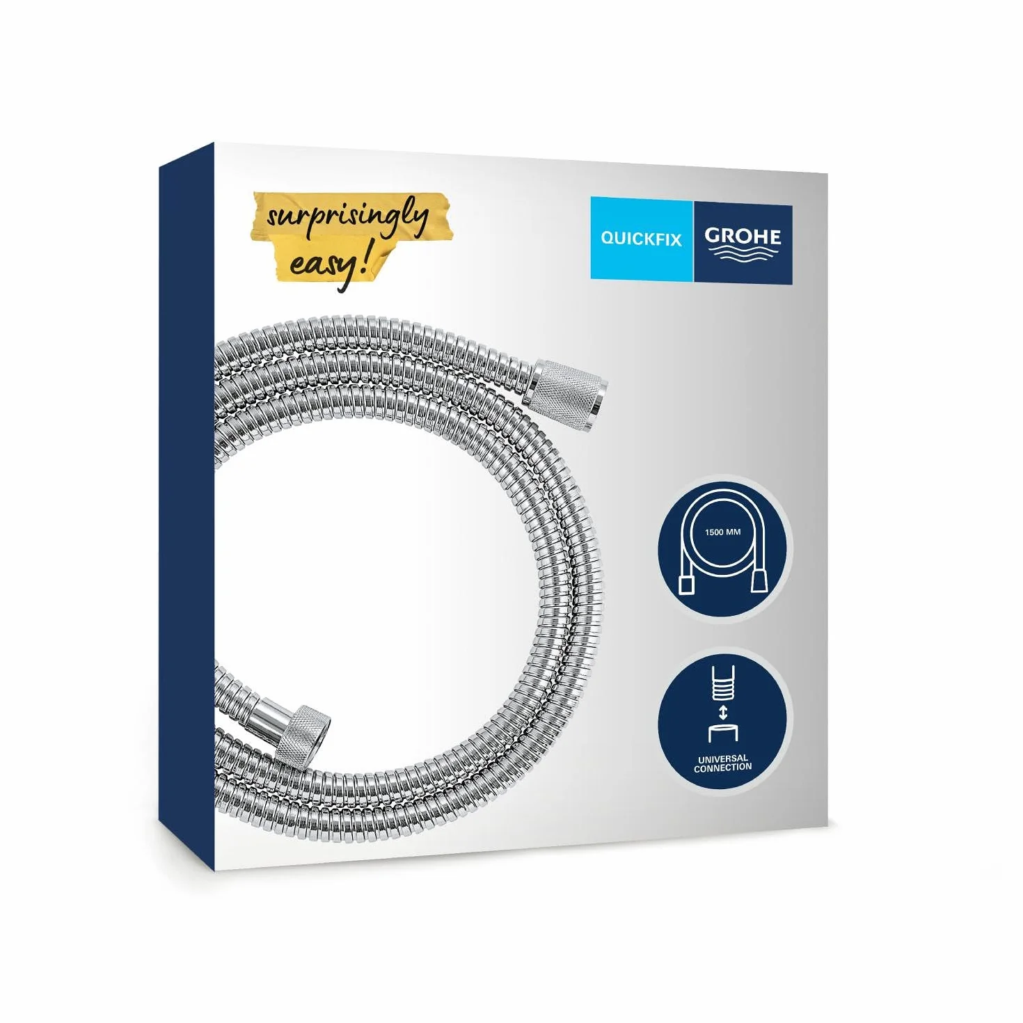 GROHE QUICKFIX VitalioFlex, Flessibile doccia, in metallo, 1500mm, 22108000