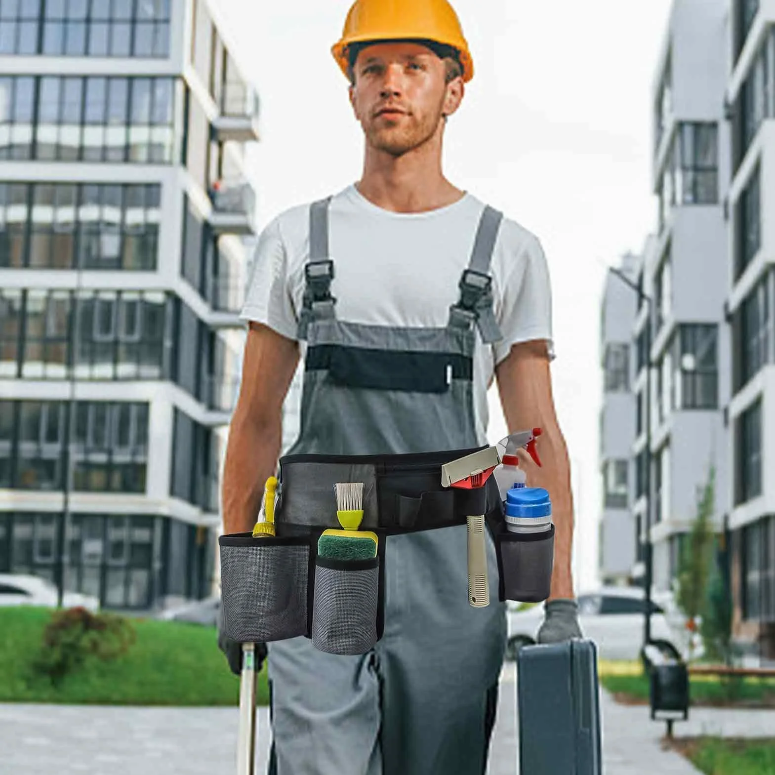 Cintura Porta Attrezzi Da Giardinaggio - Archiviazione Regolabile Multi-Tasca,Grembiule Da Lavoro Con Tasca Per Attrezzi E Cintura,Per Lavoro Costruzione Giardinaggio Pulizie Giardino Hotel