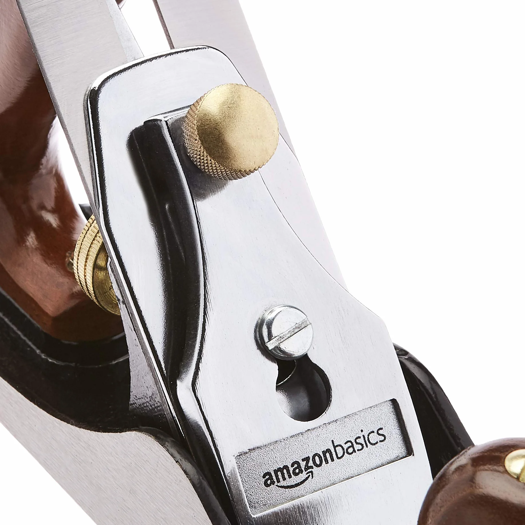 Amazon Basics Pialla manuale n.4, universale regolabile, lama 50.8 mm, impugnature legno