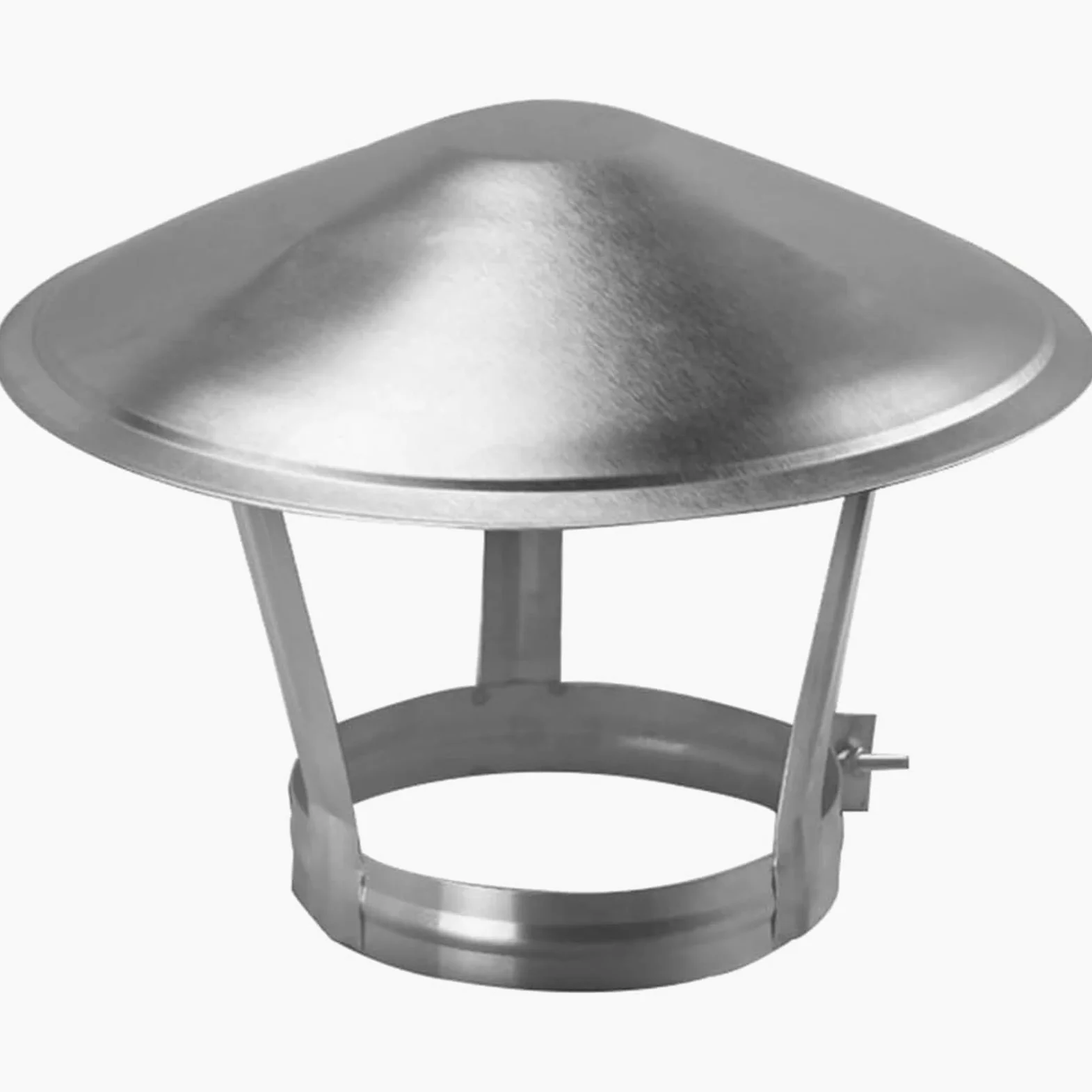 Copertura antipioggia per canna fumaria in acciaio inox, cappello rotondo antivento, protezione regolabile per manutenzione tubi del camino