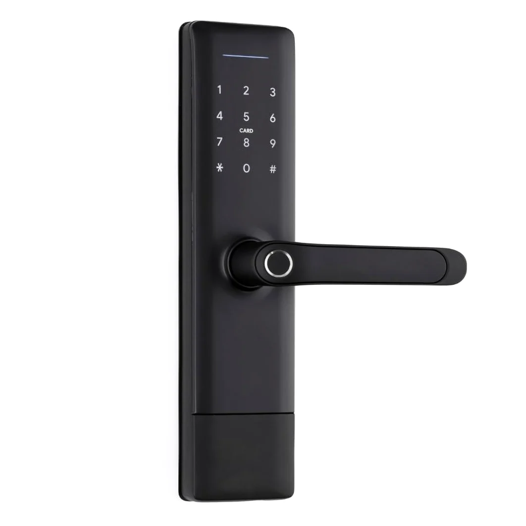 Serratura Smart con Maniglia Intelligente e Controllo via App TTLock – Apertura con Impronta Digitale, Codice o Smartphone – Serratura Elettrica con Cilindro per Porta Interna o Cancello Esterno