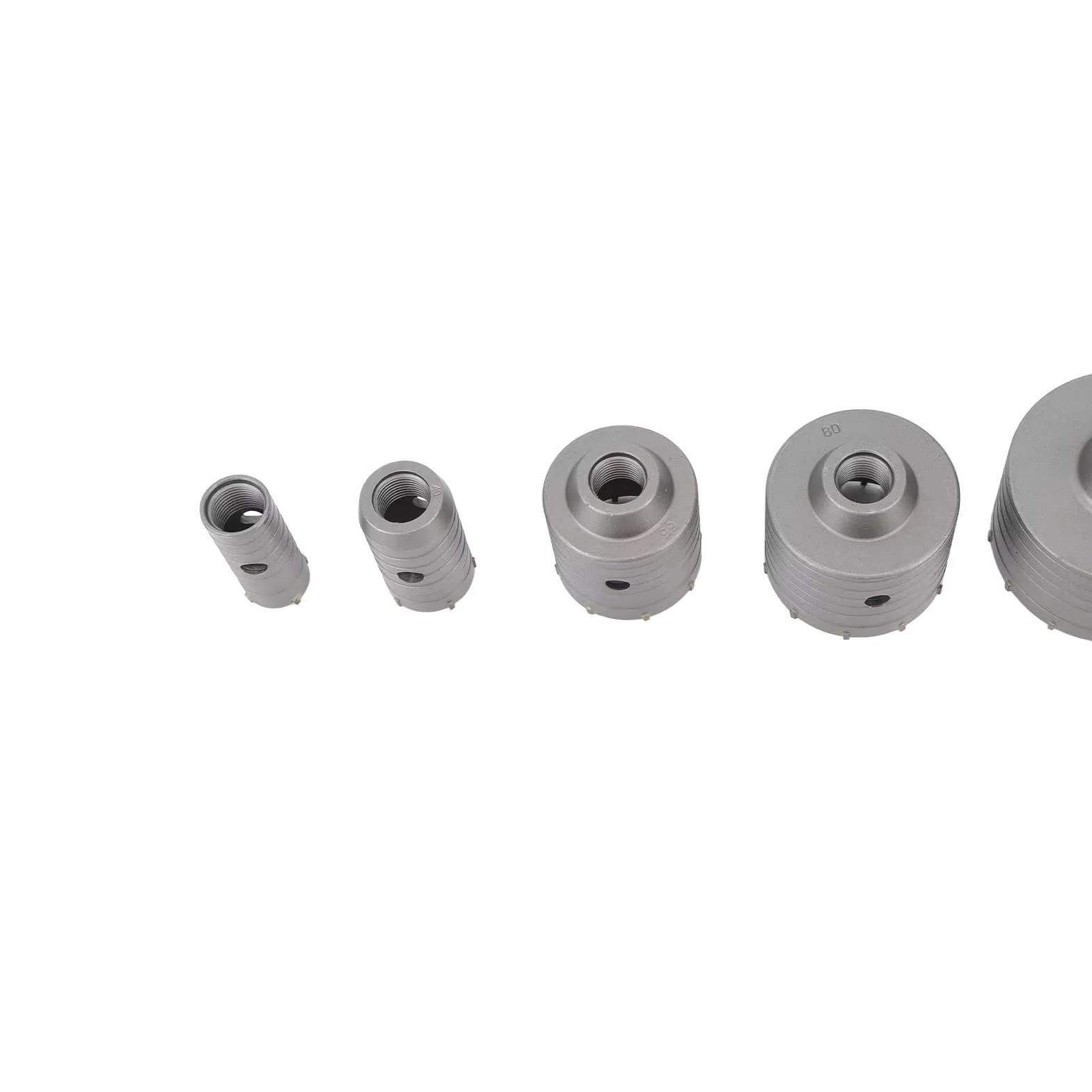 Set Seghe a Tazza per Calcestruzzo 9 Pezzi Carotatrici 30-100 mm Acciaio + Adattatore SDS Plus Max