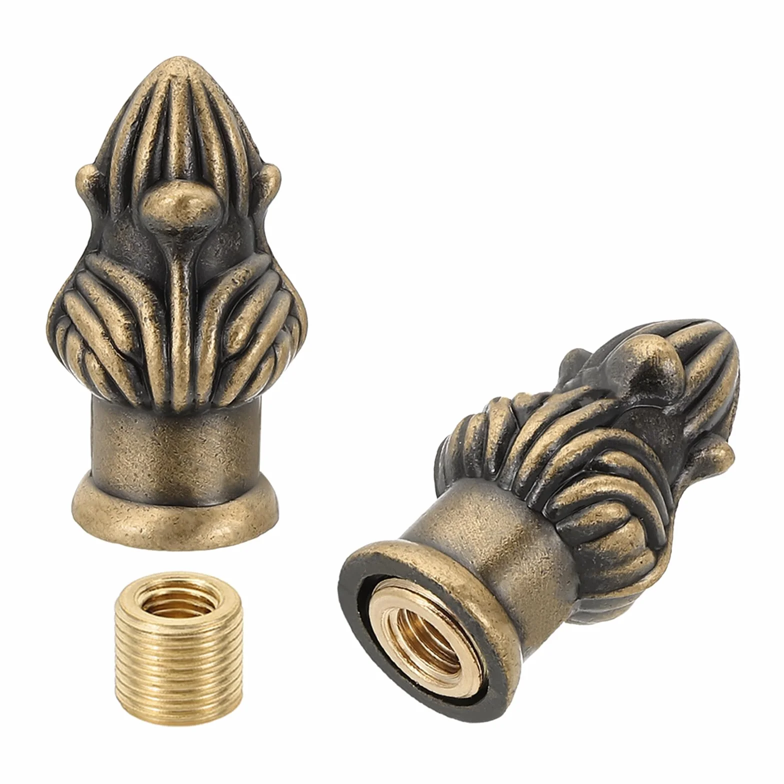 PATIKIL Pomelli Cappucci per Lampade 33x20mm Ottone Bronzo Set 2