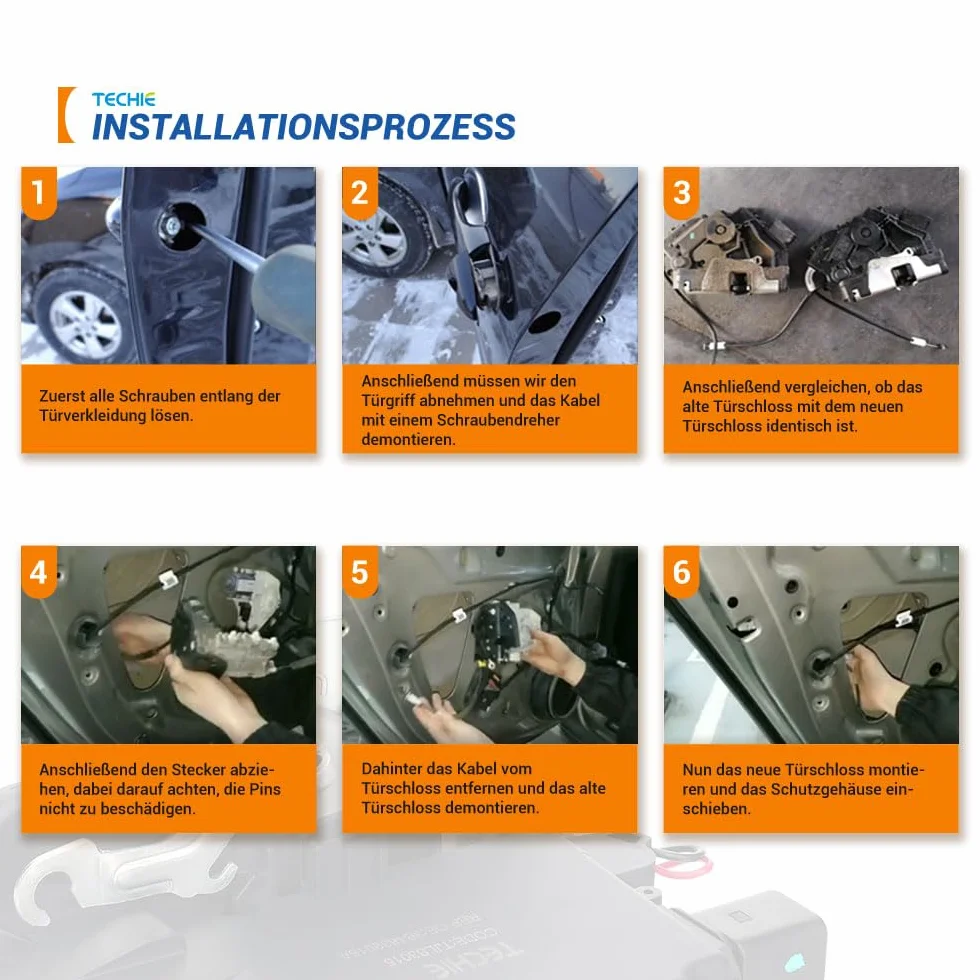 Techie Motore di regolazione per porta, compatibile con Arosa 1997-2004 Octavia I 1996-2010 B ora 1998-2013 Golf IV 1997-2006 Pas SAT 1996-2005 (anteriore sinistra)