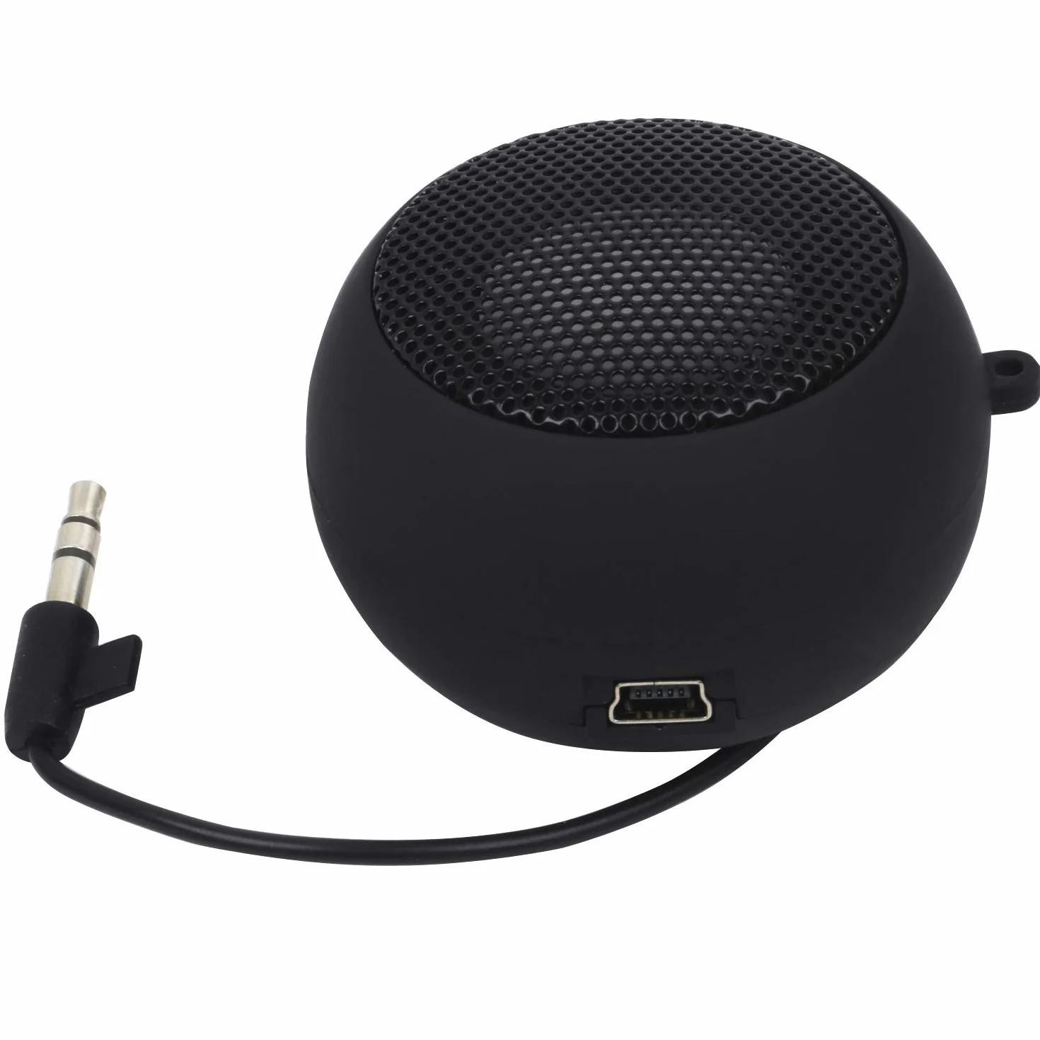 TRIXES Mini altoparlante da viaggio per iPod, iPhone, iTouch, iPad, MP3, Nero