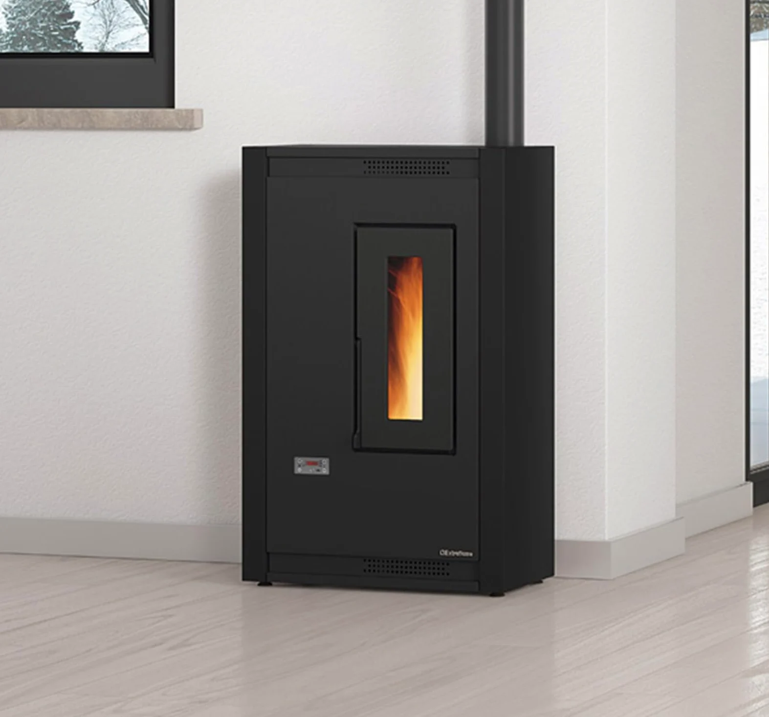 La Nordica - Stufa a pellet ventilata 5.1 kW colore Nero