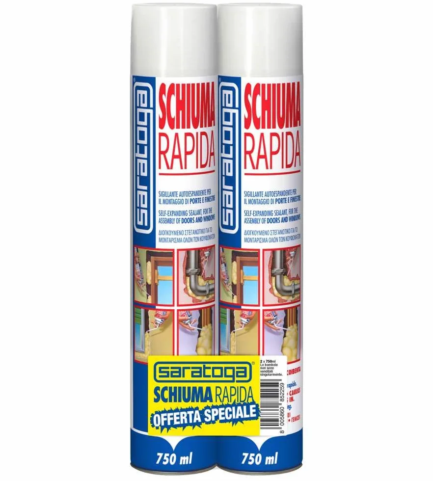 Schiuma Poliuretanica rapida 2 x 750 ml