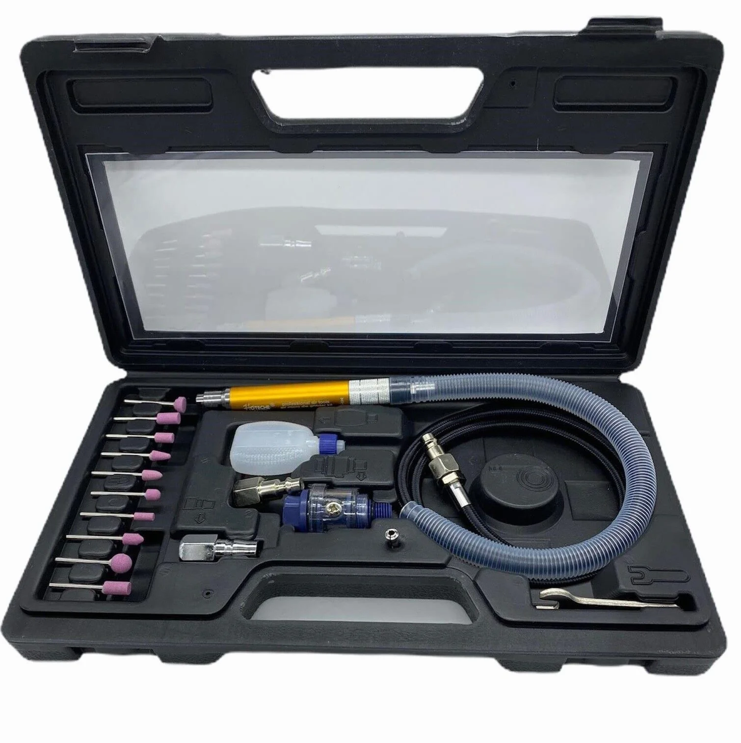 Smerigliatrice Dritta Pneumatica Mini Trapano Fresa Compressore Valigetta