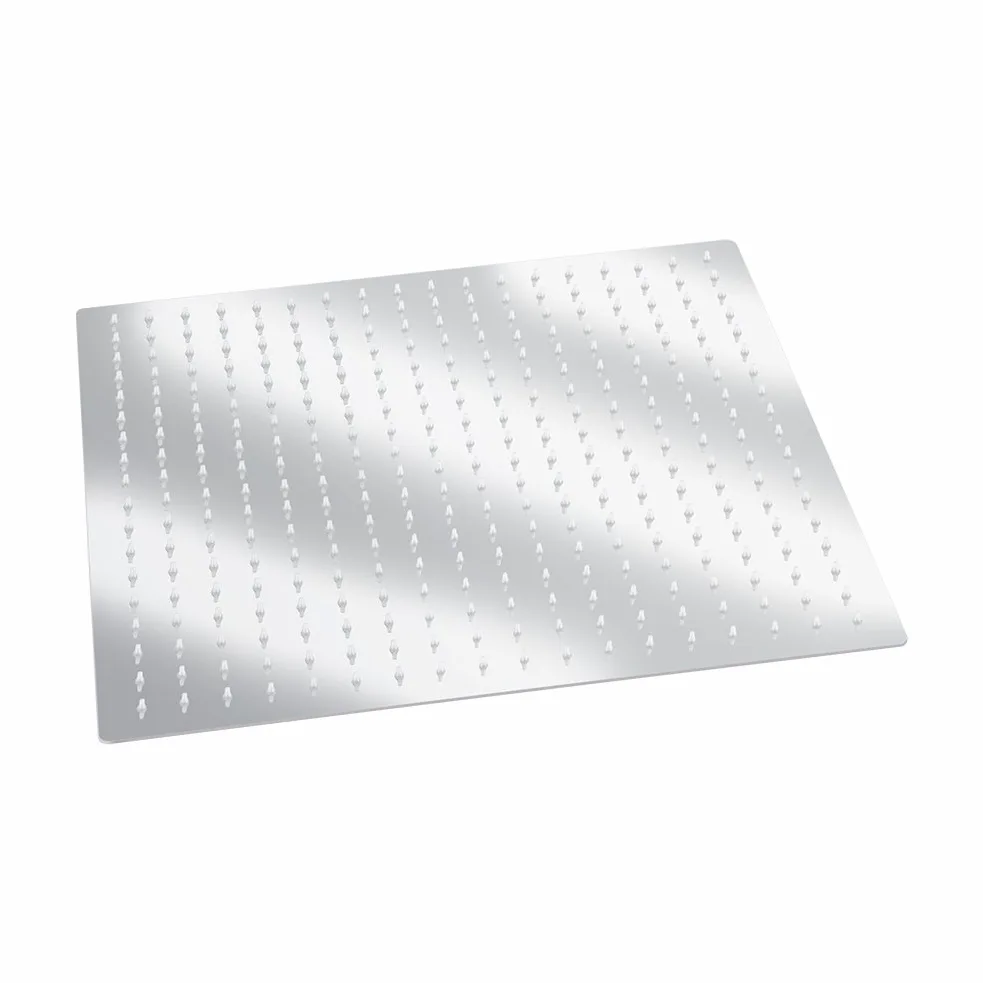 Soffione Doccia a Pioggia, 16 Pollici Doccia Fisso Grande Quadrato 40 x 40 cm, Soffione Doccia in Acciaio Inox finitura cromata lucida
