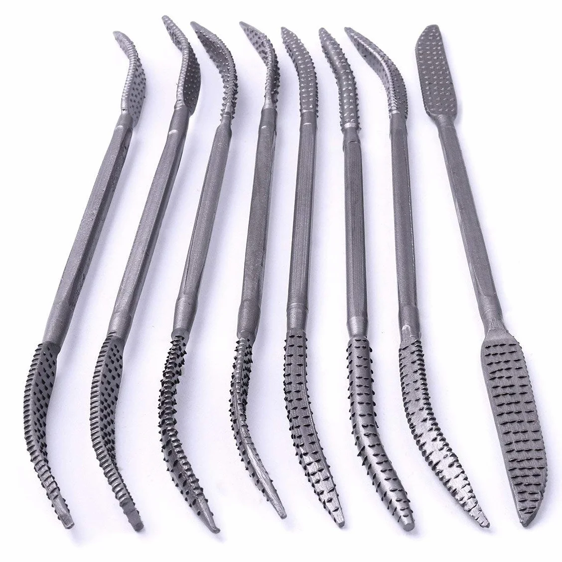 8 PZ 5.5 X 200mm Doppia Estremità Riffler Legno Rasp File Set Lavorazione Del Legno Intaglio Rasatura Rasatura Utensili