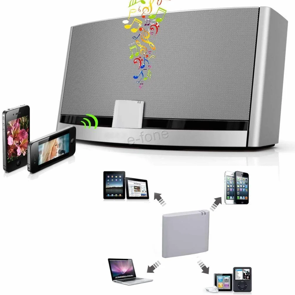 gse Bluetooth A2DP Music Audio Receiver Adapter per Bose Sounddock e 30-Pin iPod/iPhone Dock Speaker